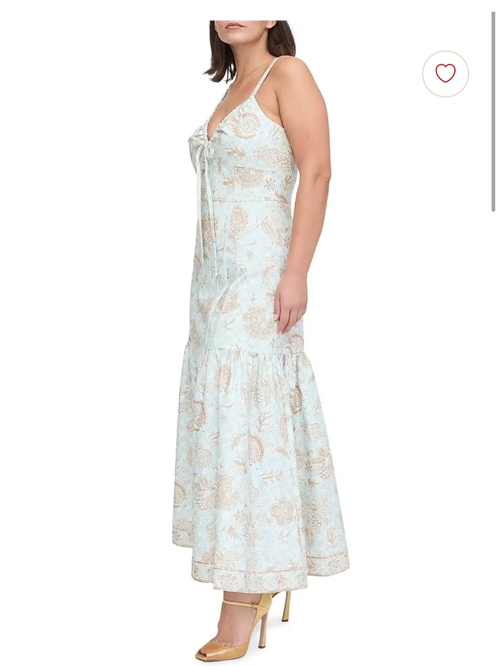 Hill house home Women's The Lillie Dress - Aqua Trellis size small - Picture 3 of 15